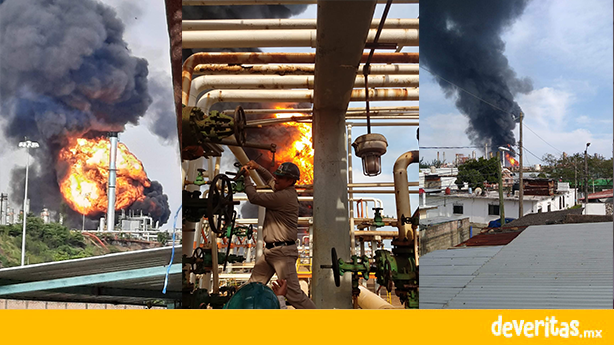 Explota bomba de gasolina en la refinería “Lázaro Cárdenas” en Minatitlán