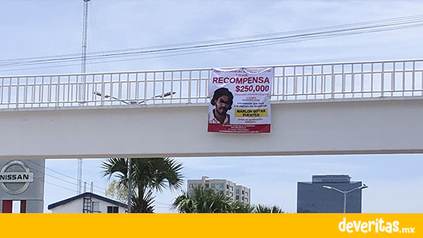 Cuelgan carteles en puentes de Boca del Río que ofrecen recompensa por Marlon “N”