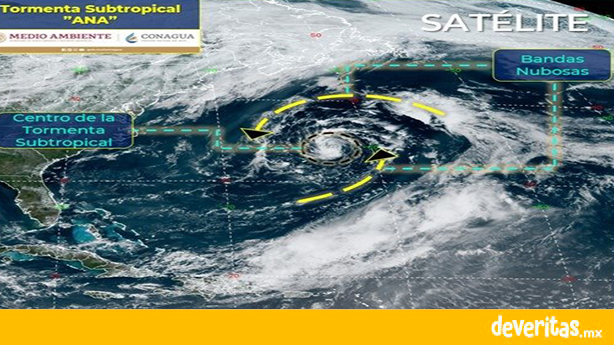 Se forma la tormenta subtropical “Ana” es la primera de la temporada e inició antes de lo esperado