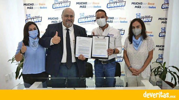 Juan Manuel Unánue firma acuerdo machista contra las mujeres con Frente Nacional por la Familia