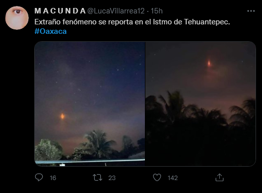 Captan extraña luz en el cielo de Oaxaca, ¿OVNIS o efecto de la naturaleza?