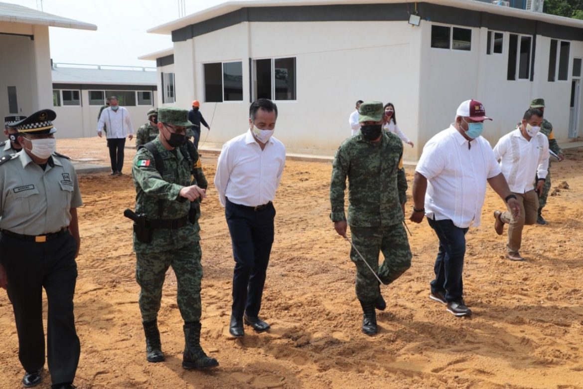 80% de avance en Cuartel de Guardia Nacional de Sayula, informa el gobernador Cuitláhuac