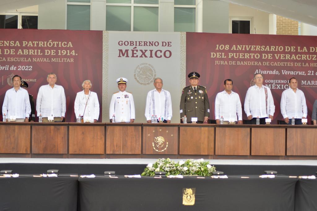 AMLO y Cuitláhuac conmemoran el 108 aniversario de la Defensa del Puerto de Veracruz