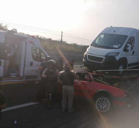 Accidente automovilístico en la carretera Xalapa-Veracruz