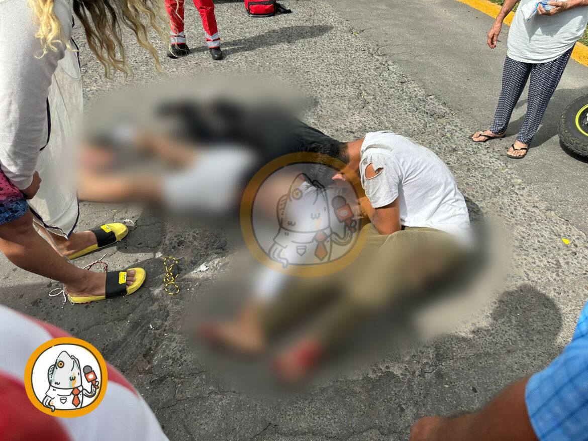 Fallece motociclista al ser arrastrado por un urbano en El Coyol