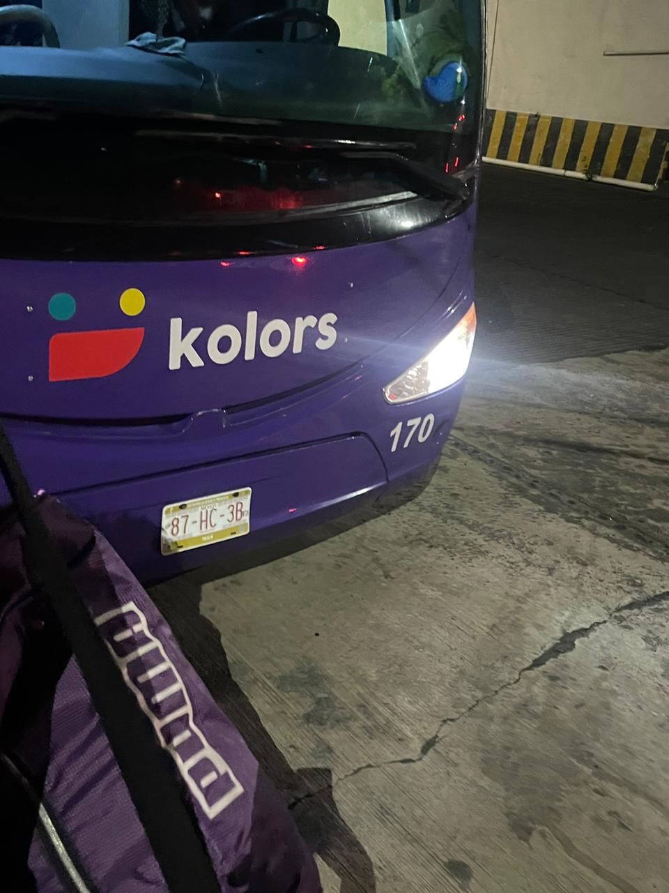 Minutos de tensión viven pasajeros de Kolors en un viaje de Veracruz a Xalapa